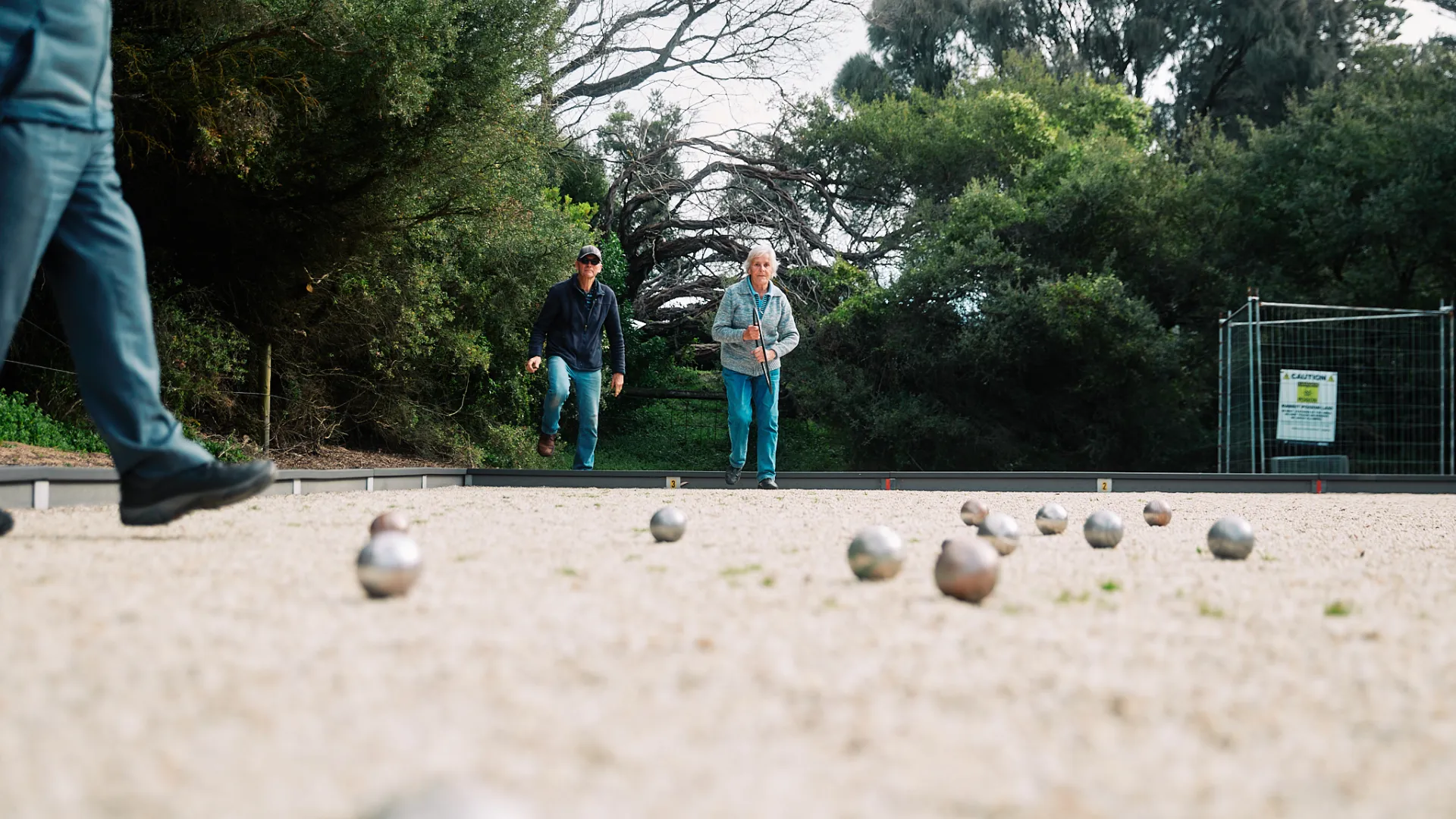 Petanque being played at Lake Pertobe