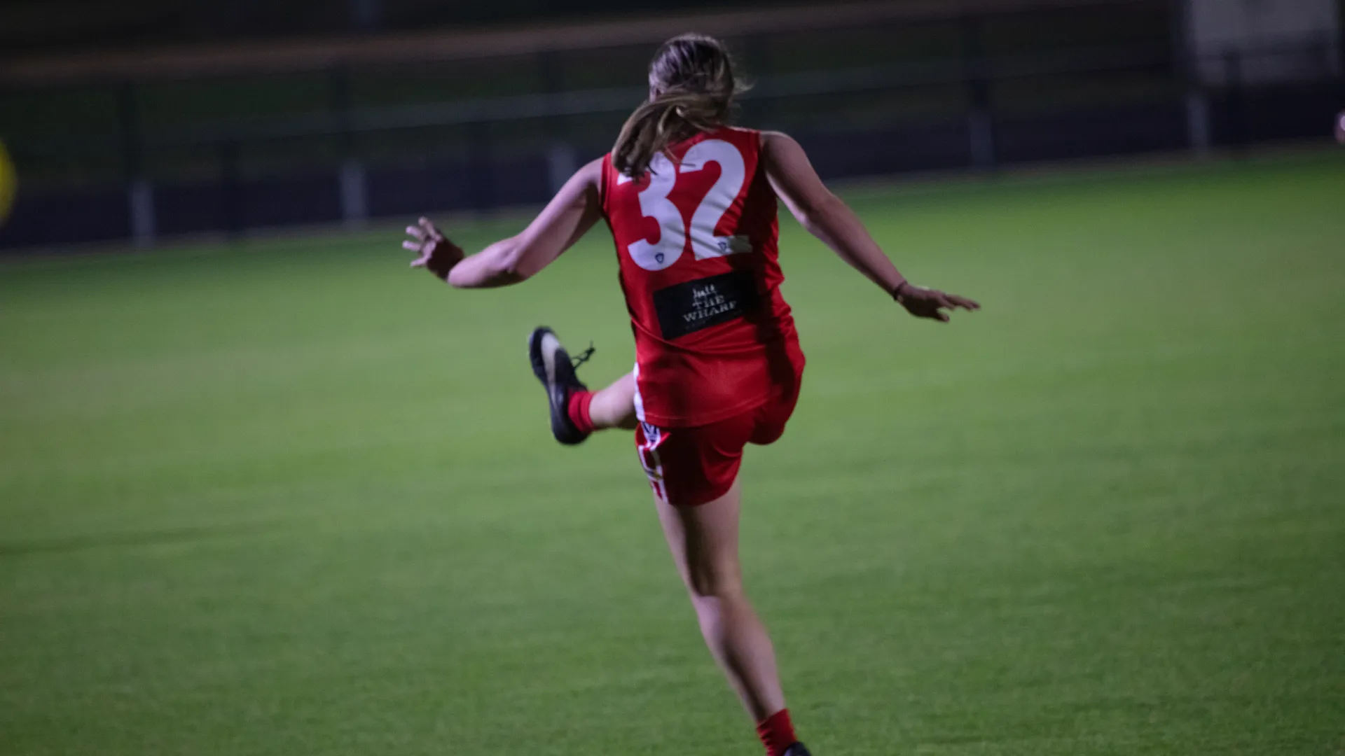 Getting a kick away at Reid Oval.