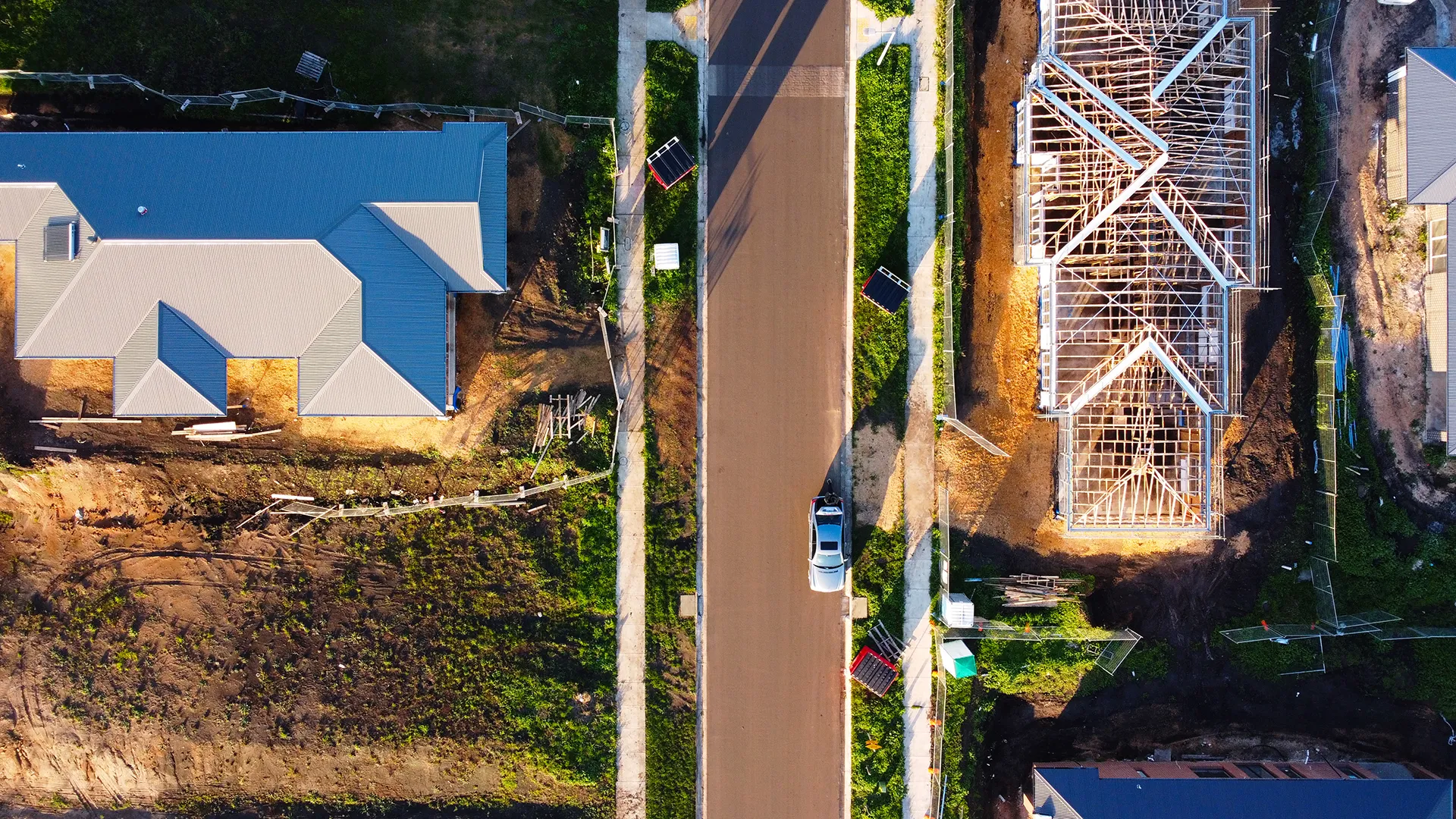 Houses under construction