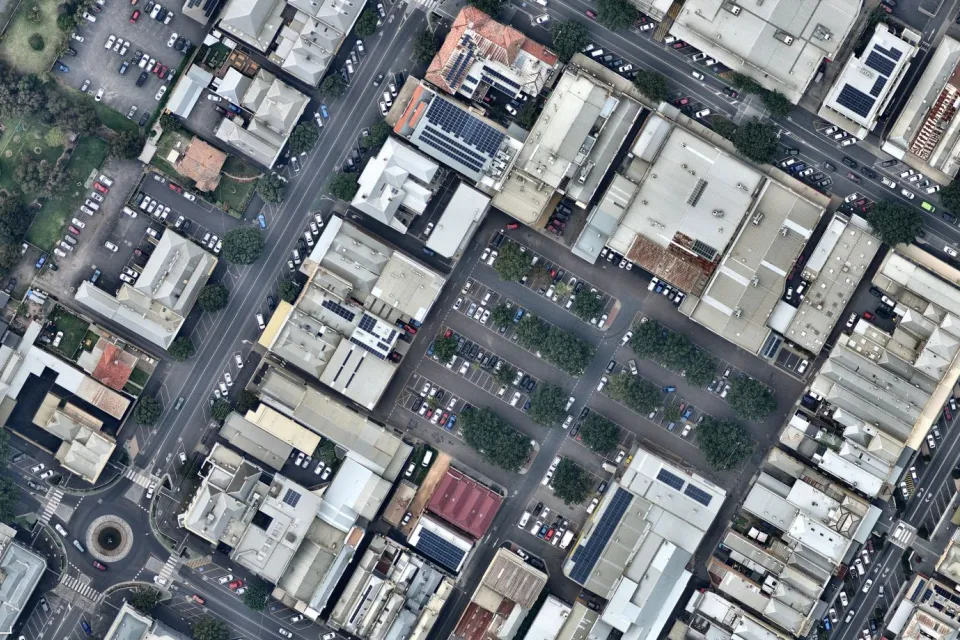 Aerial image of Ozone Car Park.