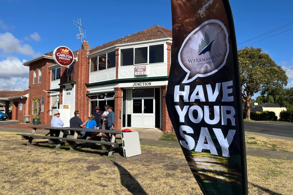 Community listening post at Allansford.