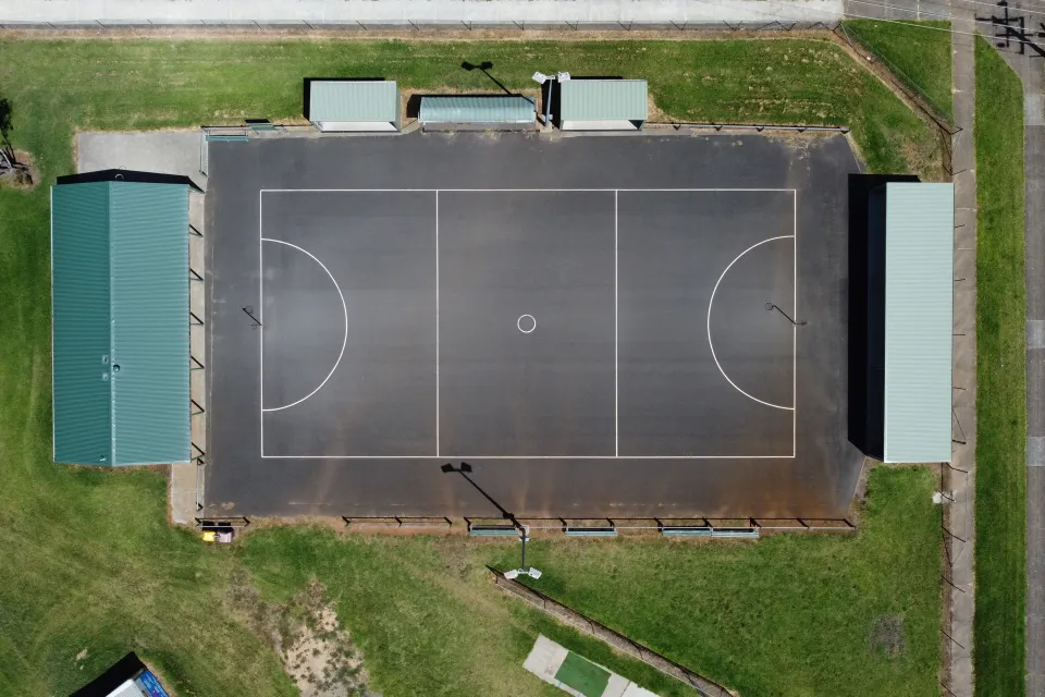 Netball court at Davidson Oval.