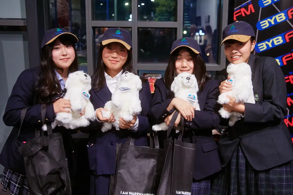 Students at a Miura 30th anniversary event