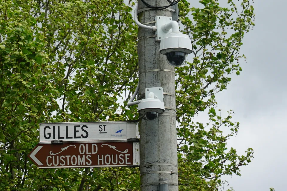 CCTV camera at the intersection of Gilles and Timor streets