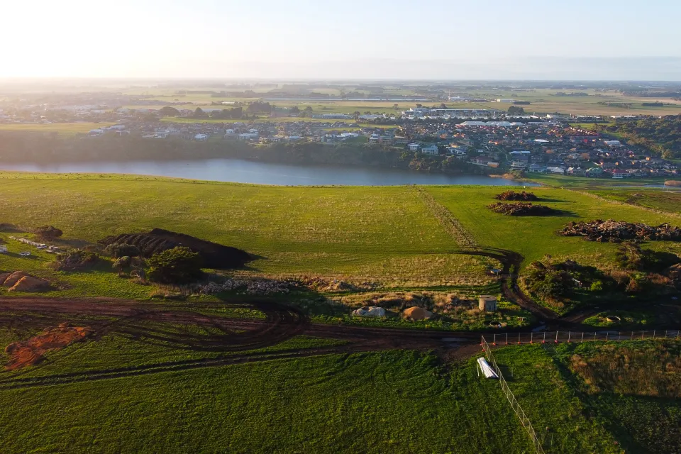 Aerial shot of Warrnambool