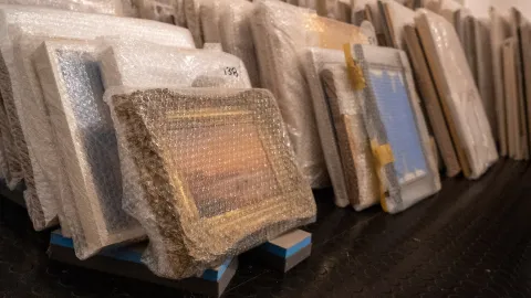 Gallery items packed up