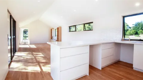 Modular house interior.