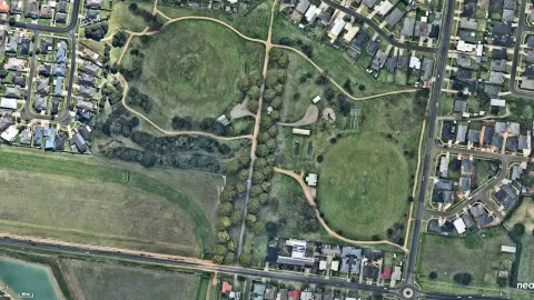 Aerial image of Brierly Recreation Reserve.