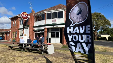 Community listening post at Allansford.