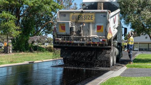 Road resealing