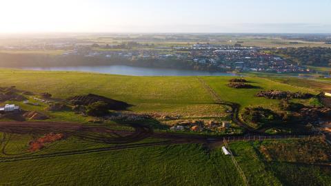 Aerial shot of Warrnambool
